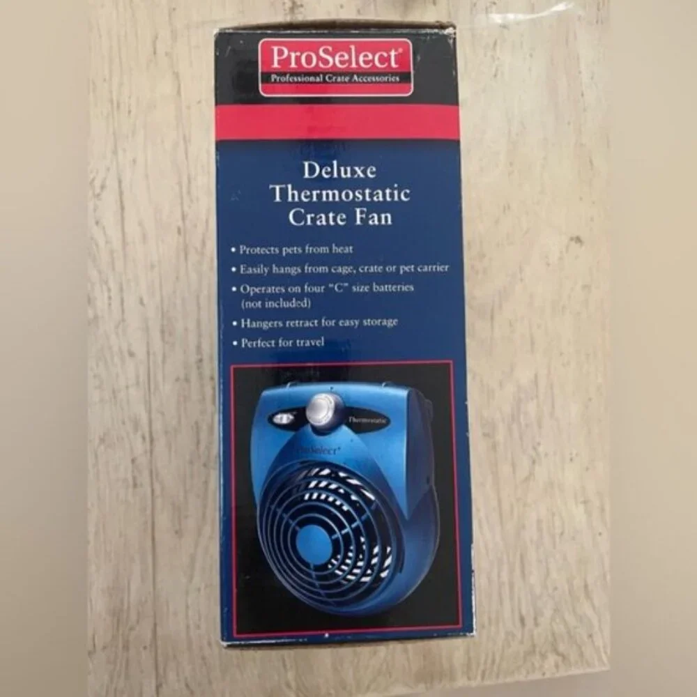 Pro Select Blue Quiet Battery Cool Pup Crate Fan